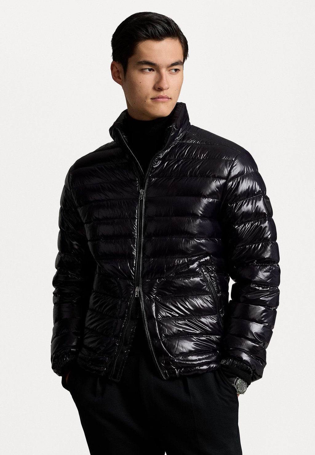 

Пуховик GLOSSED DOWN JACKET Polo Ralph Lauren, черный