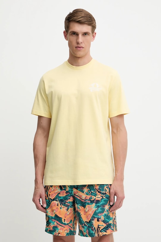 

Хлопковая футболка с принтом Graphic Tee Adidas Originals, желтый