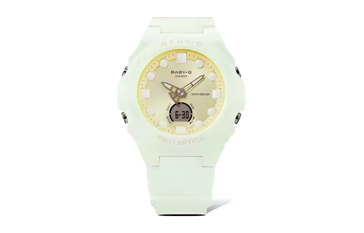 

CASIO Часы BABY-G Quartz Movement Resin Strap Watch Women's Watch Yellow Watch Dial, Yellow Watch Dial