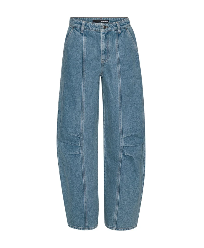 

Синие хлопковые джинсы прямого кроя Rotate Birger Christensen, синий