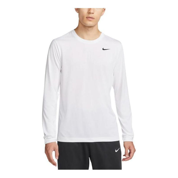 

Футболка с длинными рукавами и логотипом Dri Fit Nike, белый