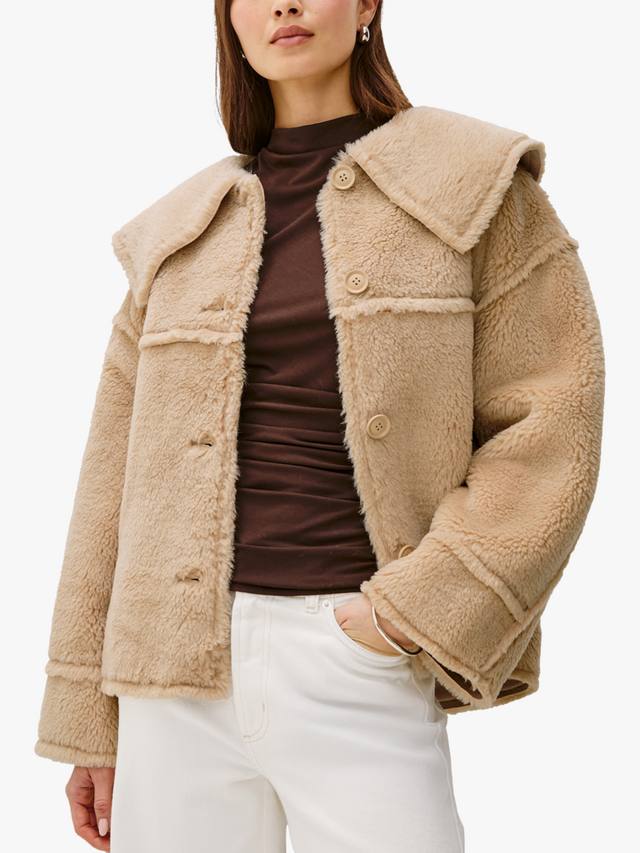 

Куртка Wesson из искусственного каракуля с шерстяной смесью Rails, Light Brown