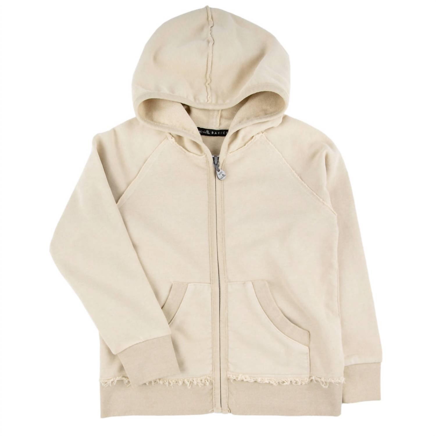 

Miki Miette Детская толстовка на молнии цвета индиго, овсяного оттенка