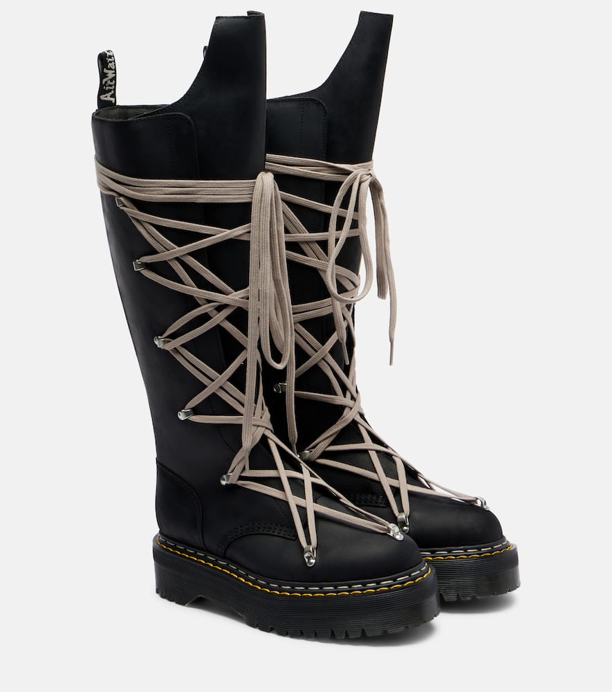 Ботинки Dr. Martens 1B60 Quad Sole Pentalace до колена Rick Owens, Black