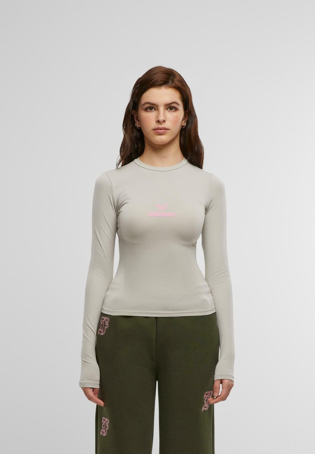

Топ с длинными рукавами TIGHT LOGO FELICIOUS, серый