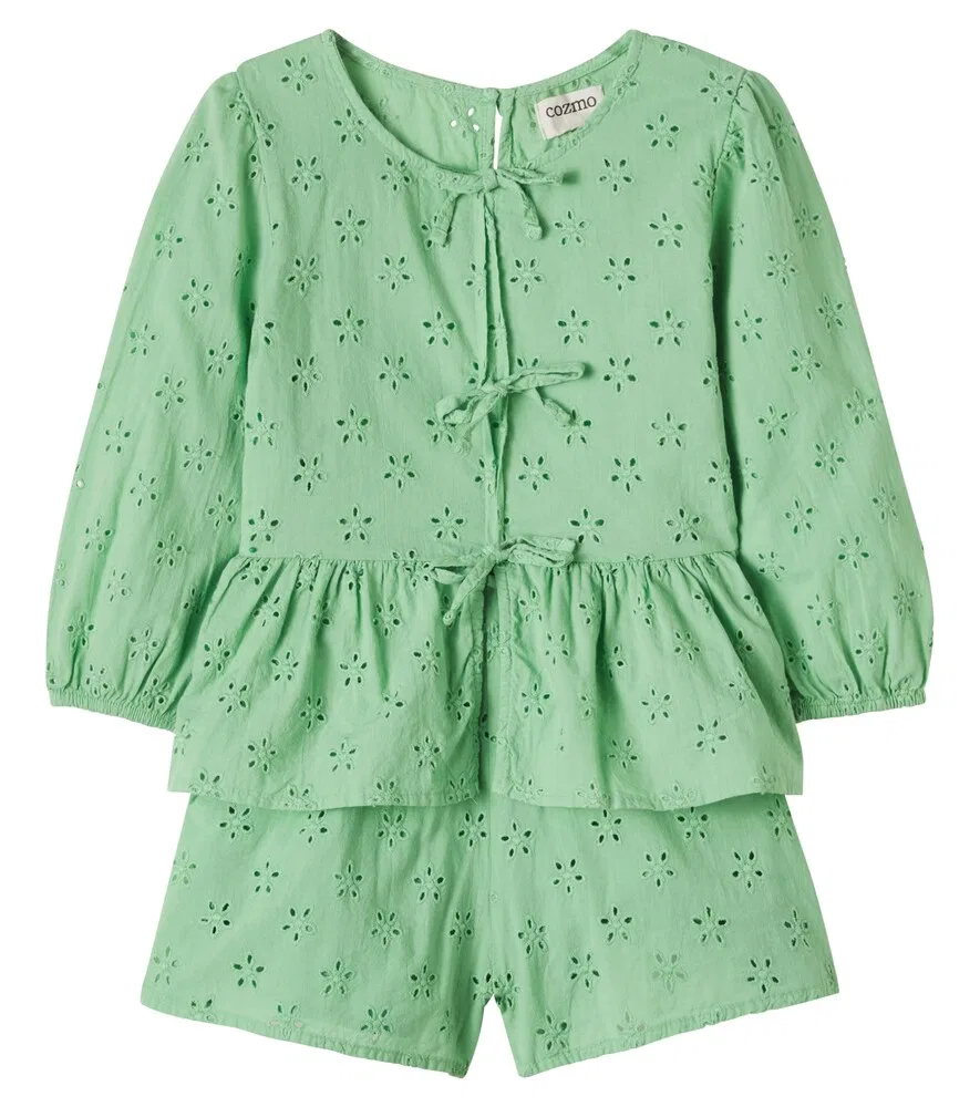 Комплект из топа и шорт Alma Broderie Anglaise Cozmo, зеленый