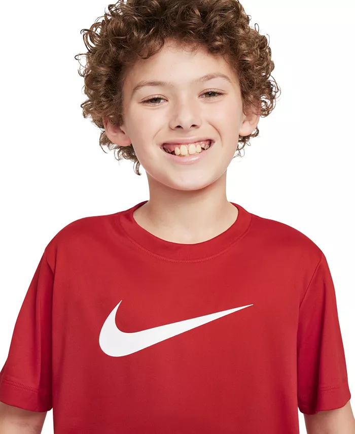 Футболка с длинным рукавом Big Kids' Legend с логотипом Swoosh технология Dri-FIT Nike, красный — фото 2