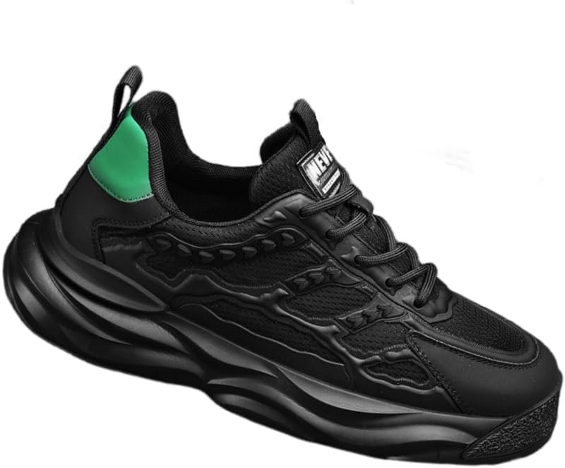 

Мужские летние модные сетчатые дышащие повседневные спортивные кроссовки для спорта- толстая подошва, противоскользящая и прочная Fmshi, черный