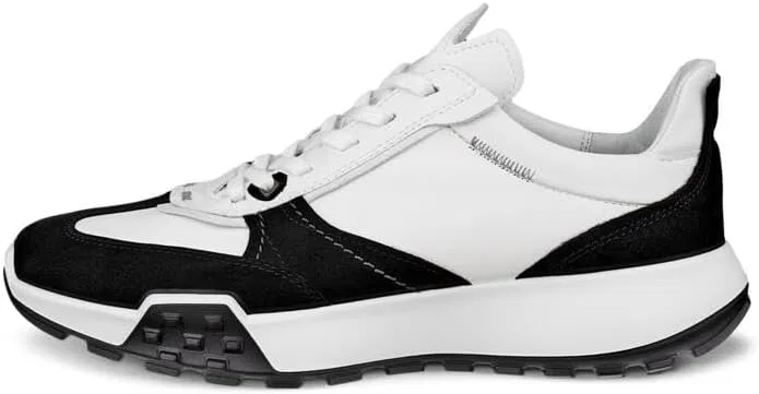 ECCO Herren Retro SneakerКроссовки, Black White — фото 2