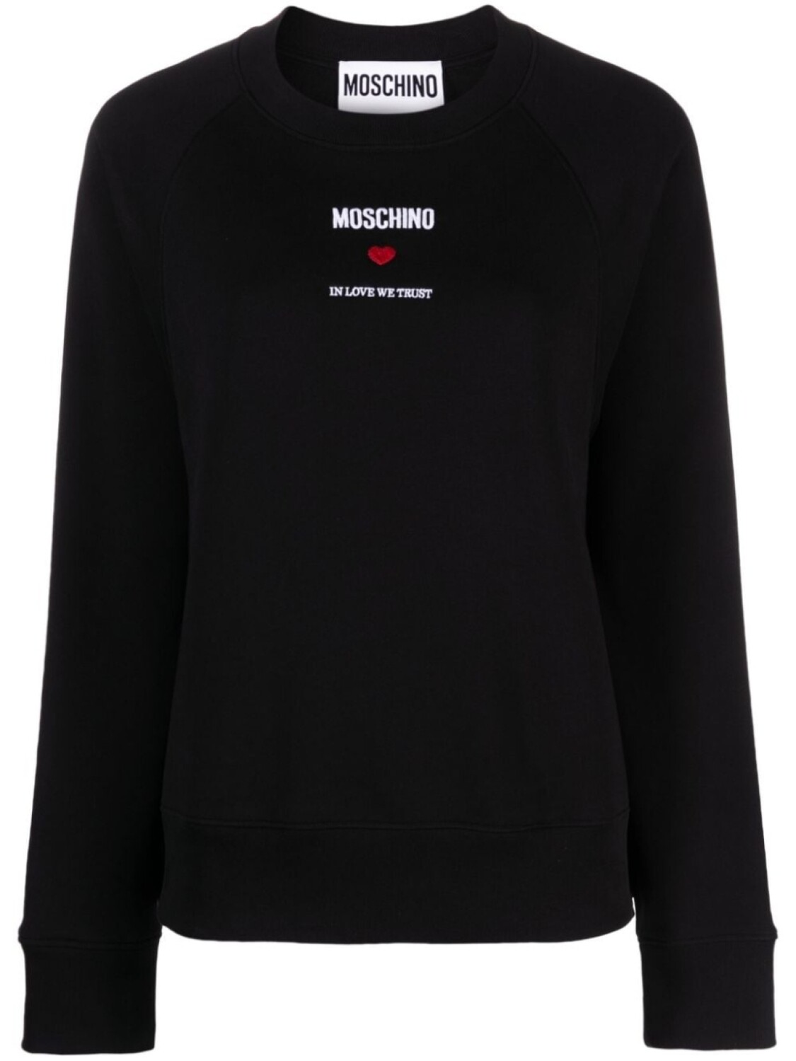 

Moschino толстовка с вышитым логотипом, черный