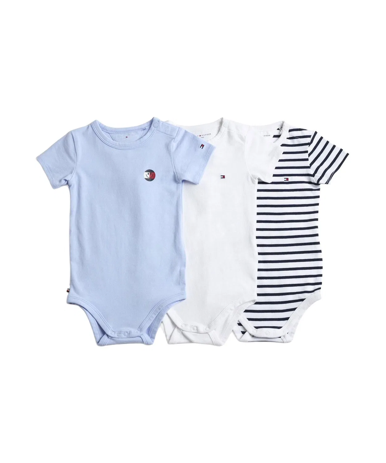 Боди-гифтбокс Tommy Hilfiger BABY флаг смайл 3 шт, голубой