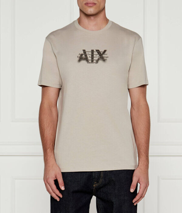 

Футболка мужская Armani Exchange с принтом, бежевый