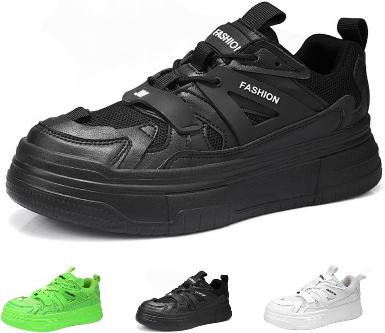 

Модные мужские кроссовки Y2K из сетки с массивной подошвой, легкие, дышащие, для спорта и повседневной носки Macefil, черный