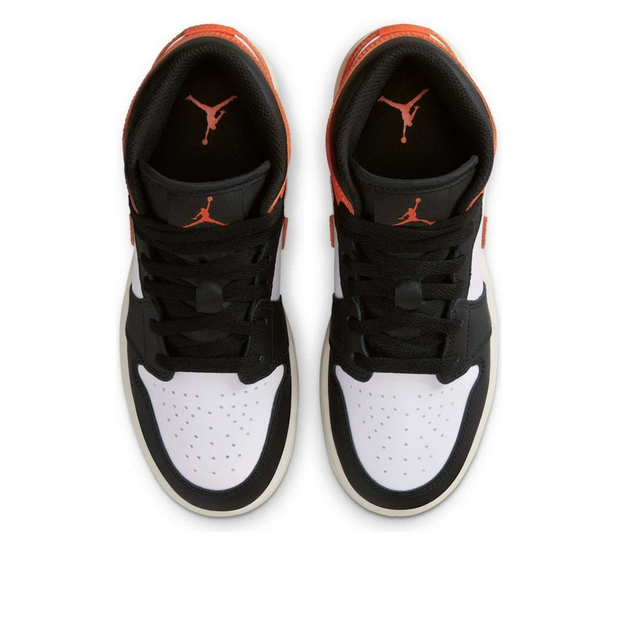 Кроссовки (GS) Air Jordan 1 Mid 'Shattered Backboard', оранжевый — фото 2