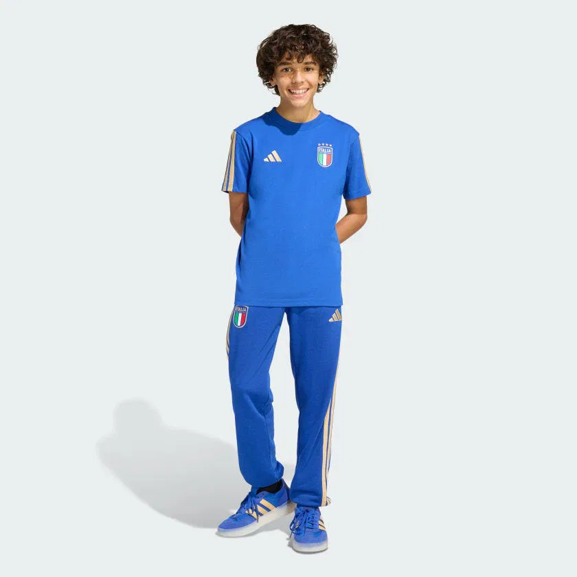Детская футболка adidas Italy DNA, насыщенный синий — фото 3