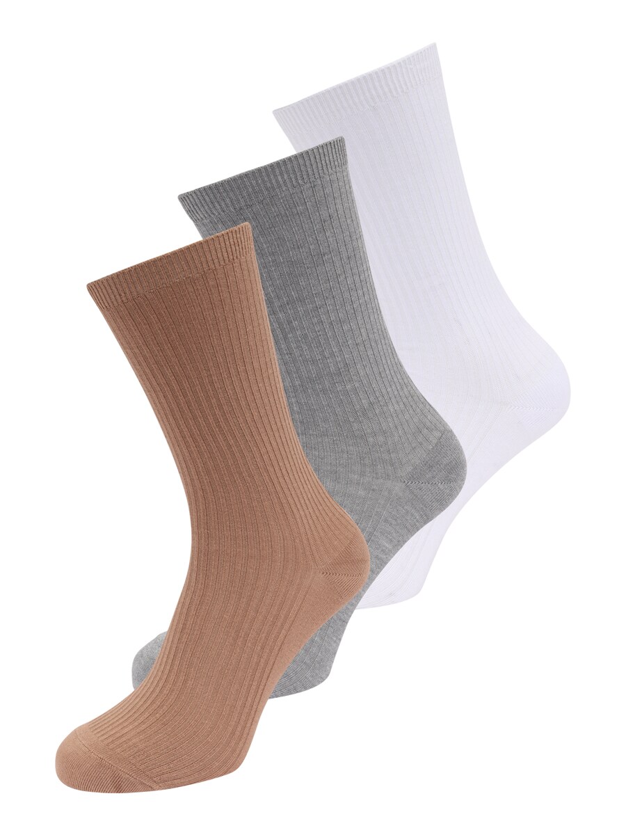 

Обычные носки BeckSöndergaard W.6, цвет Brown/mottled grey/White