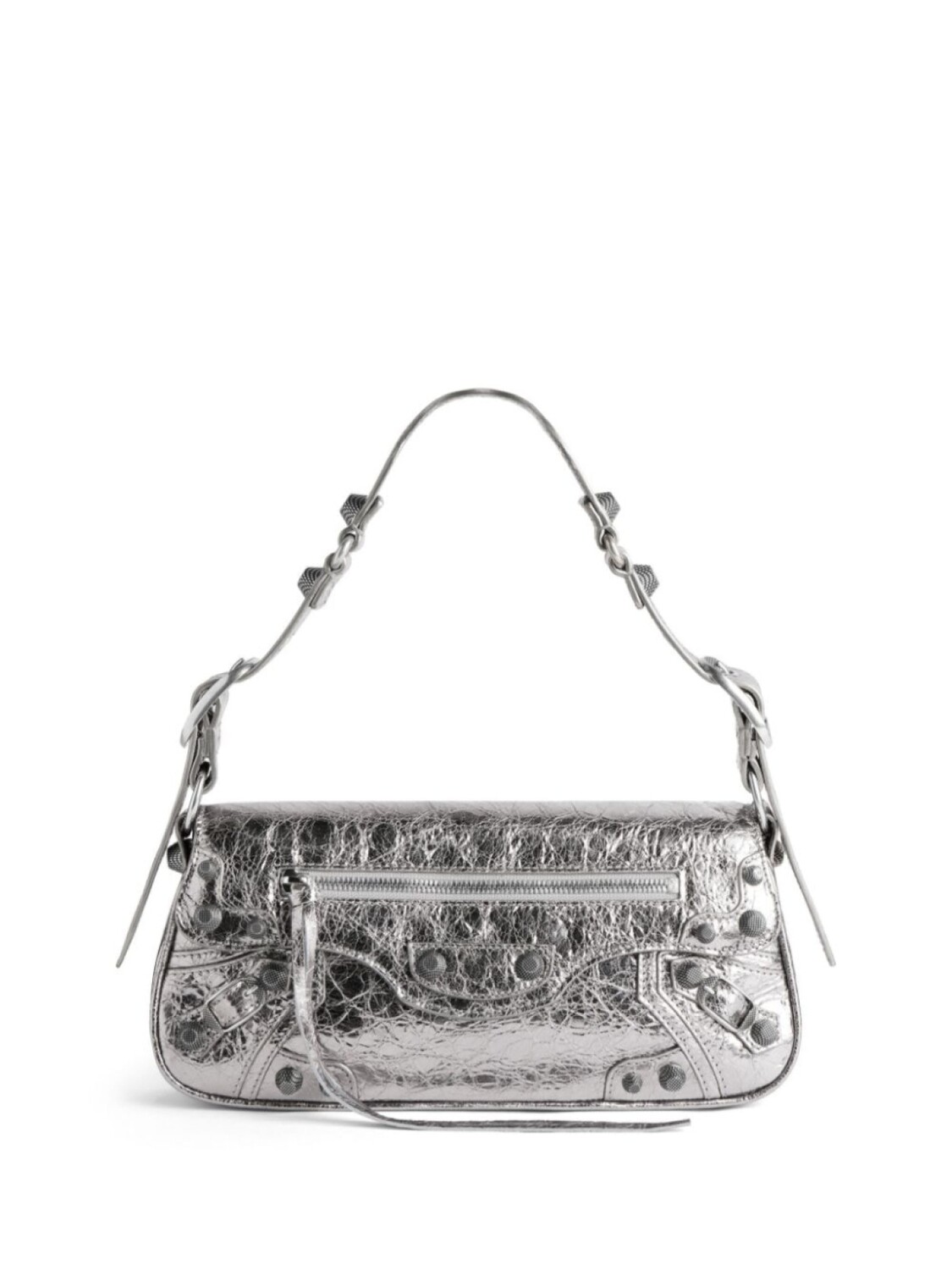 

Сумка на плечо Balenciaga Le Cagole с эффектом металлик, серебристый
