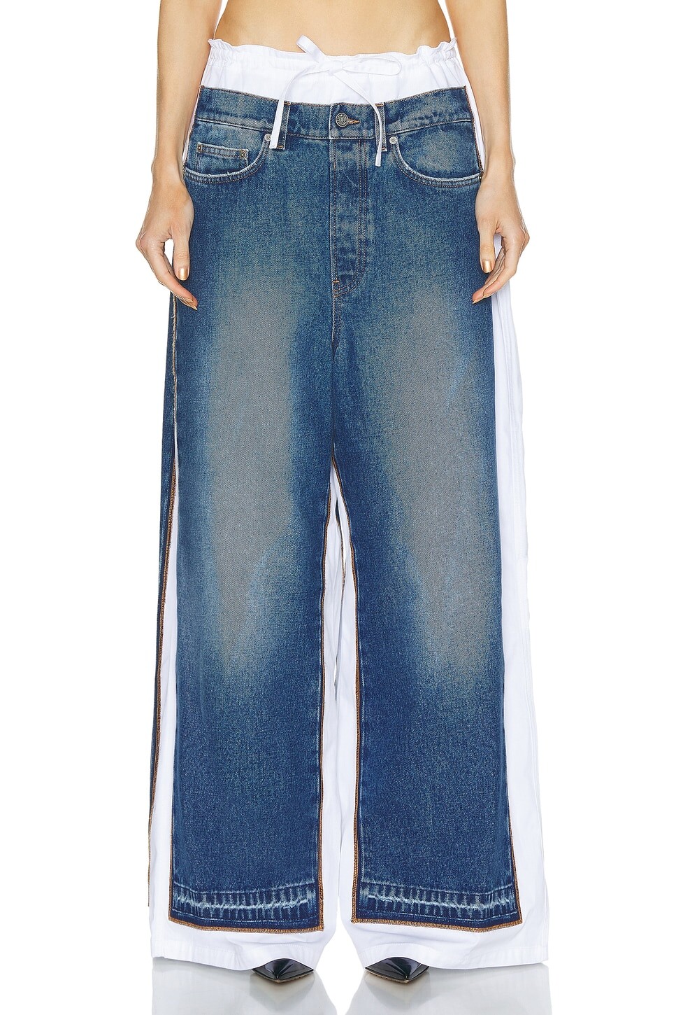 

Джинсы женские Jean Paul Gaultier, цвет Vintage Blue & White