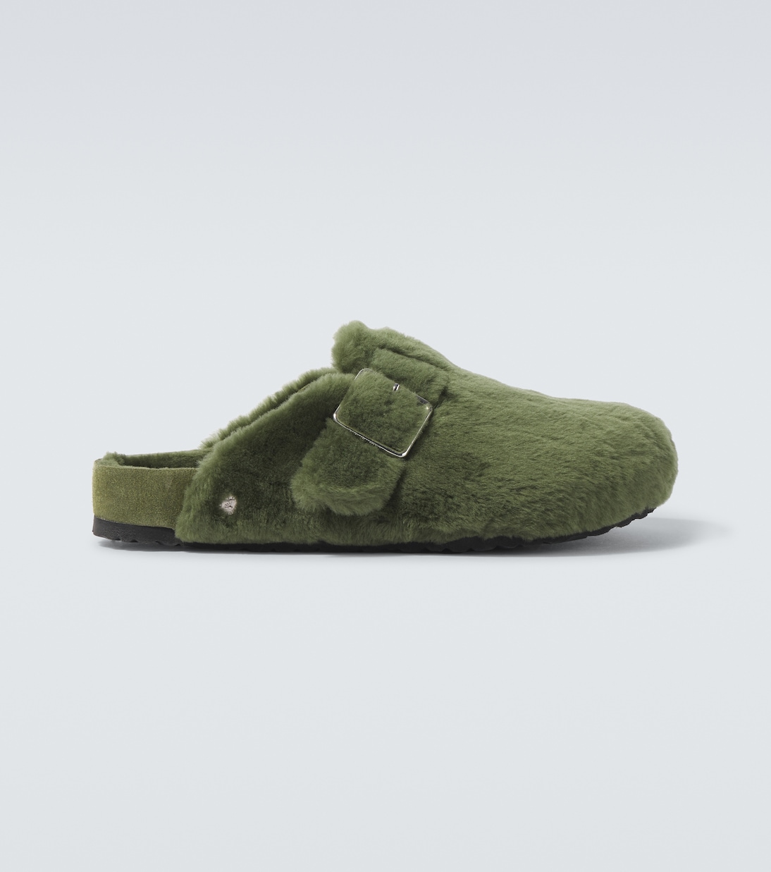 

Бостонские 1774 замшевые мюли на овчине Birkenstock 1774, зеленый