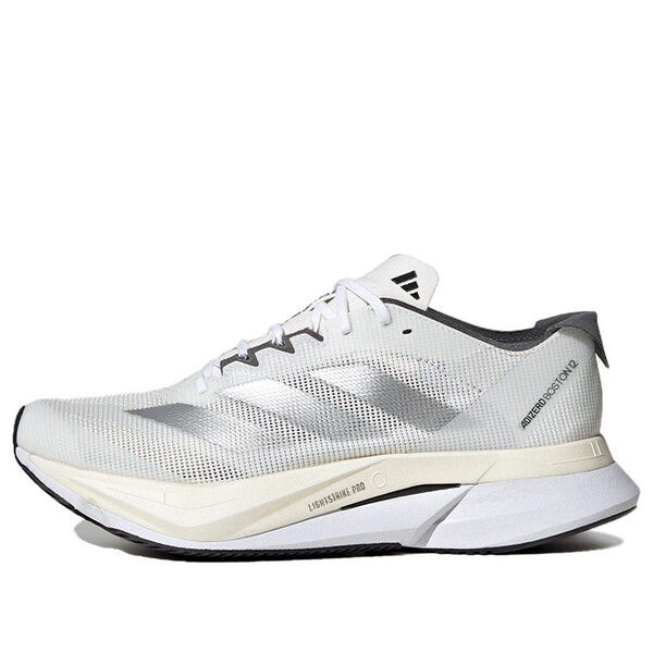 Кроссовки (WMNS) Adidas Adizero Boston 12 Running Shoes 'Cloud White Silver Metallic Grey Five', белый