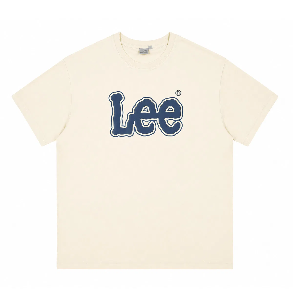 Футболка хлопковая Crew Neck LEE KIDS бежево-абрикосовая