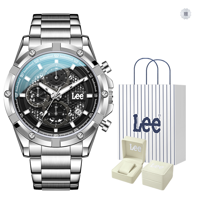 

Lee Часы Wrist Watch Quartz Movement Metal Strap Gray Dial Men's Watch Node Holiday Classic Gift Box, 69LEF-M495ASDS-17SY-GBL