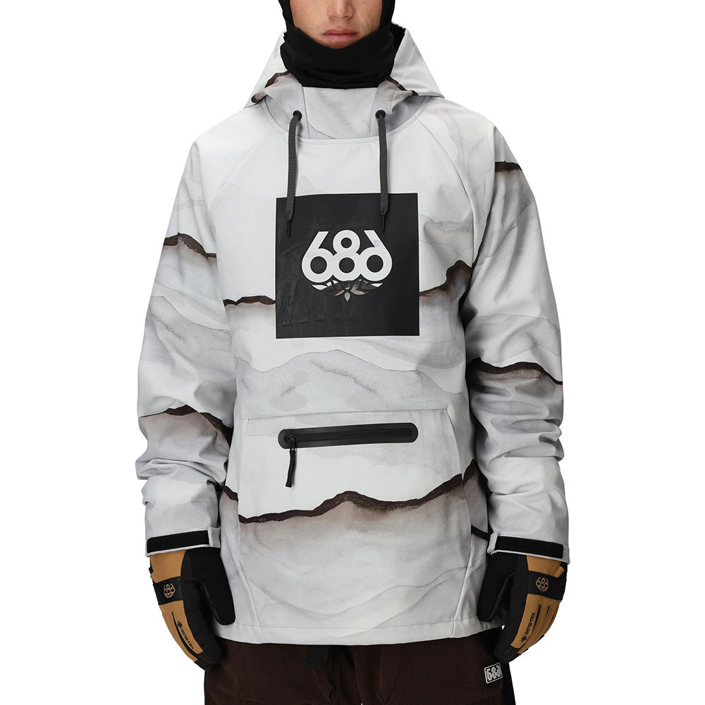 

686 Водонепроницаемая толстовка с капюшоном (мужская) - 2025, Smoke Mountain Print