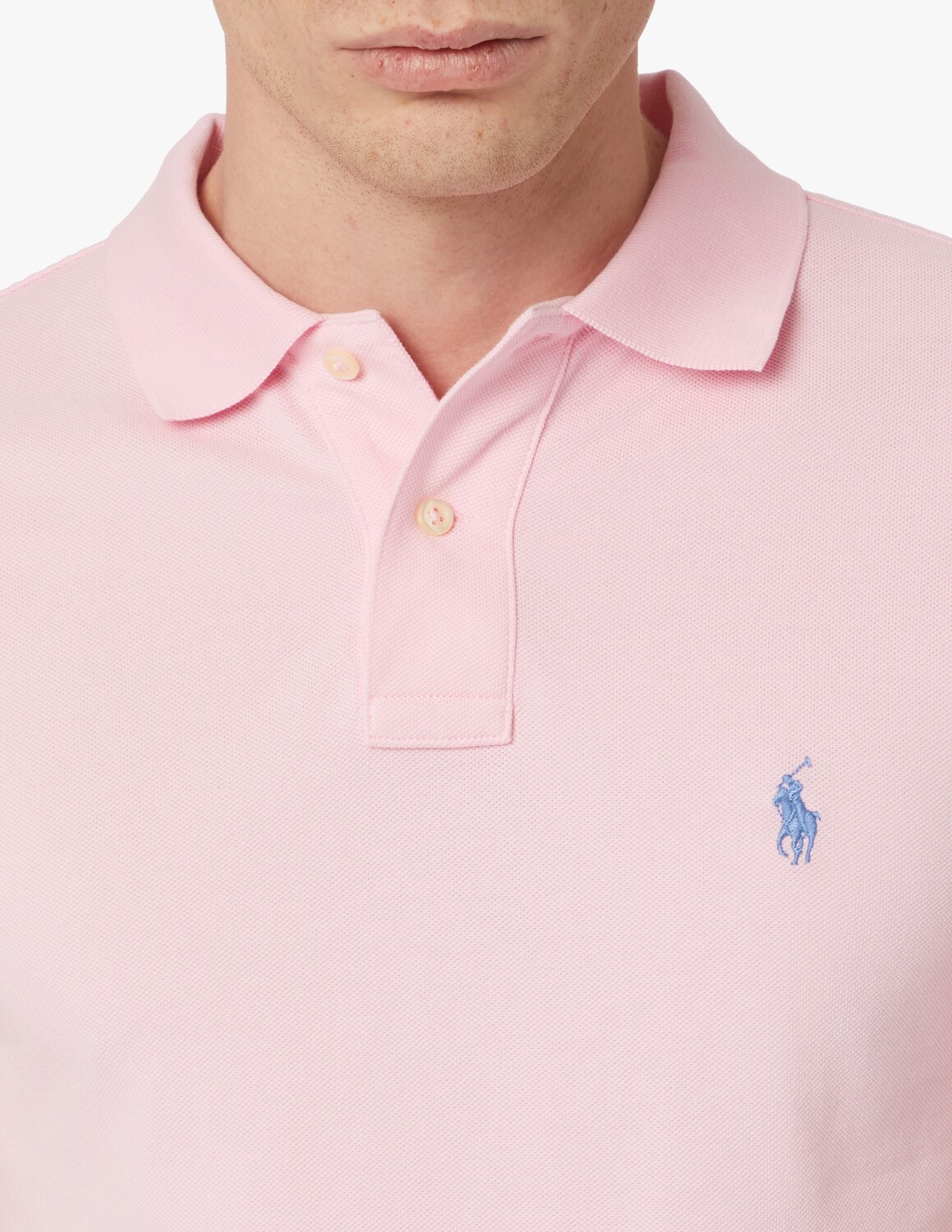 Рубашка-поло узкого кроя с короткими рукавами Ralph Lauren, розовый — фото 4