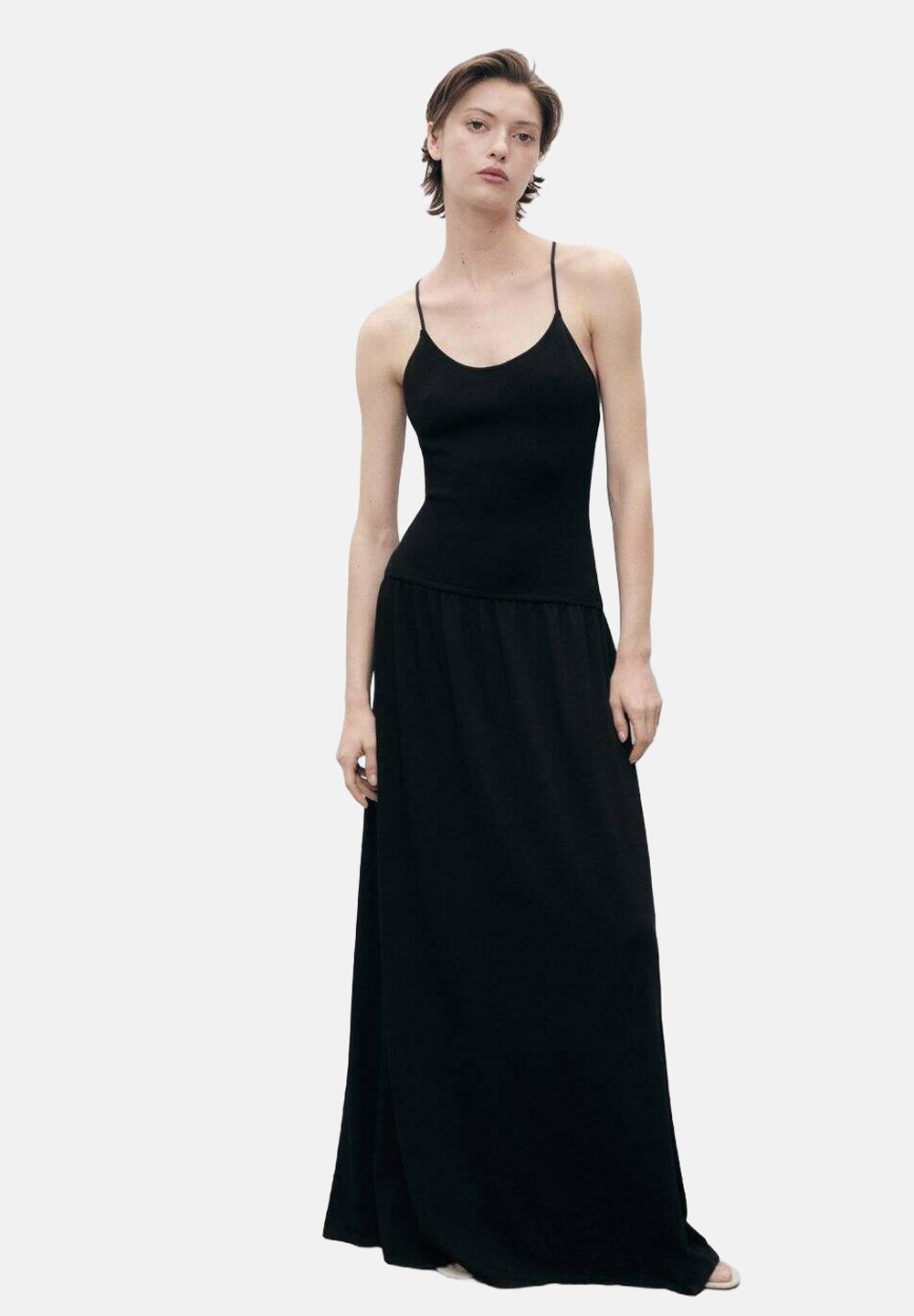 

Платье-джемпер Maxi dress Mango, черный