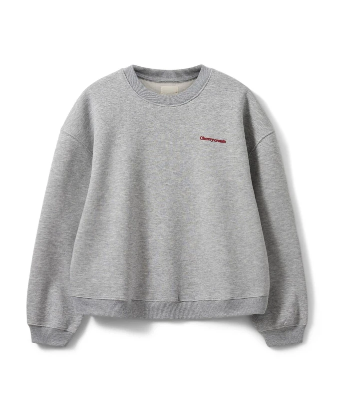 

Серая меланжевая толстовка с вышитыми деталями. Sofie Schnoor, серый