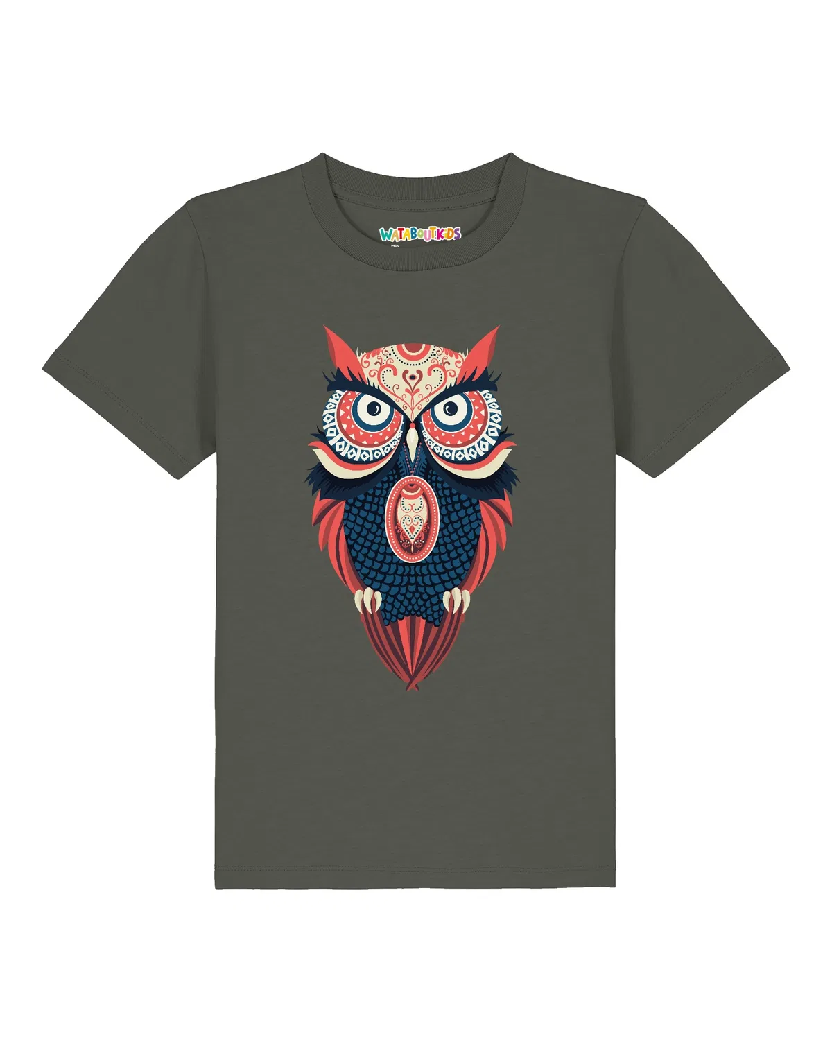 Футболка Colorful Owl, Wat? Apparel, хаки — фото 2