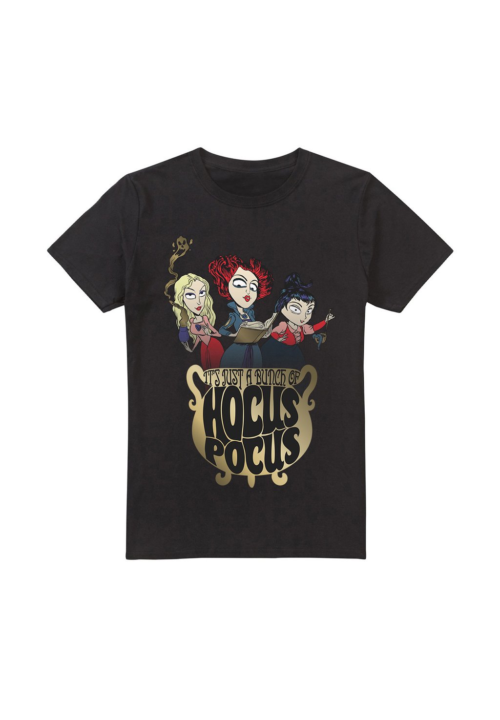 

Футболка с принтом HOCUS POCUS SANDERSON SISTERS COOKING UP A POTION Disney, черный