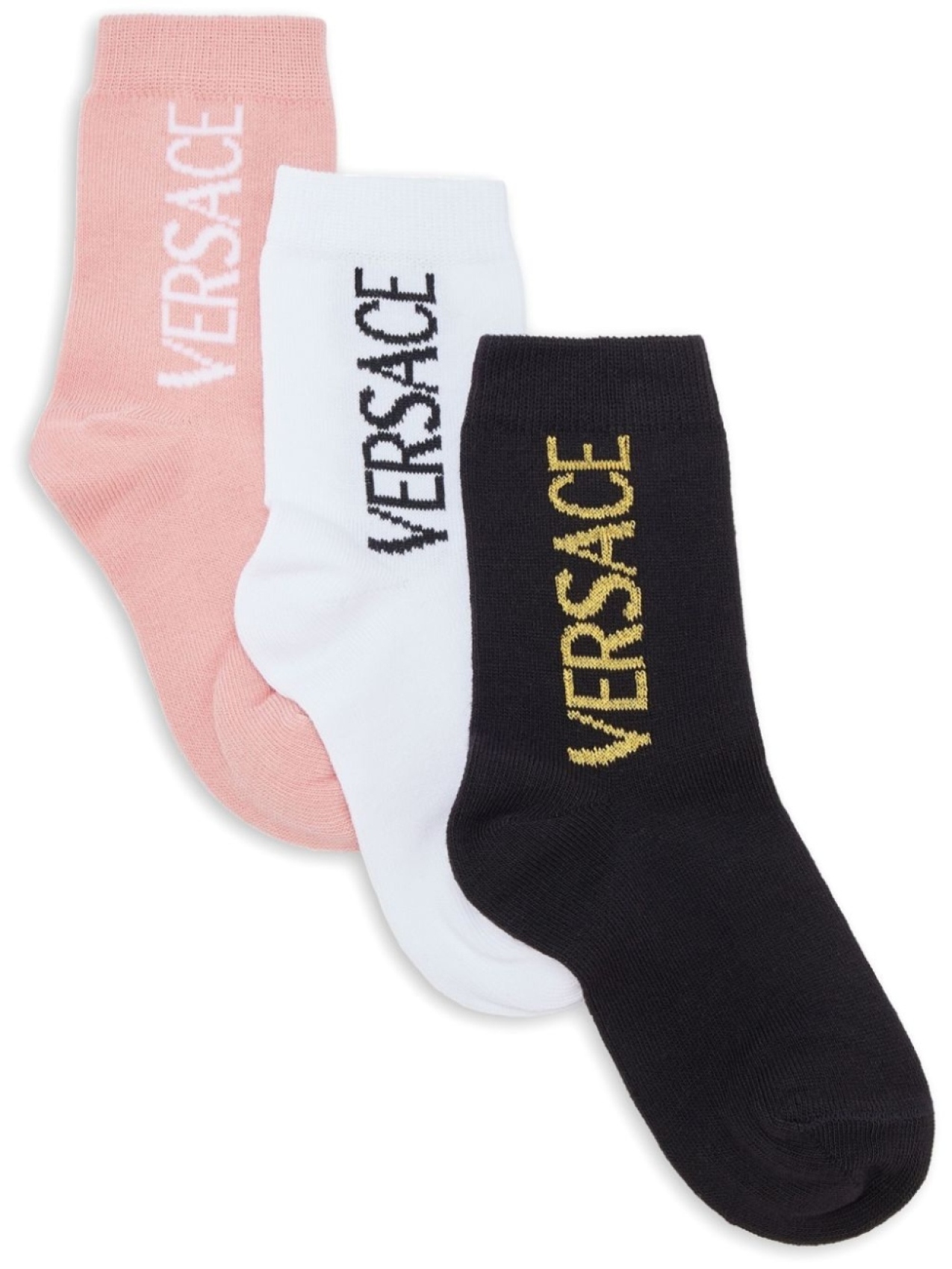 

Versace Kids носки с логотипом (набор из трех), черный