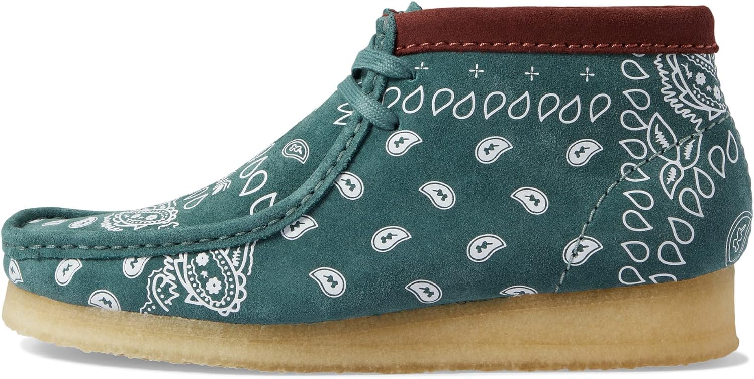 Мужские ботинки Clarks Wallabee Chukka, зеленый — фото 4