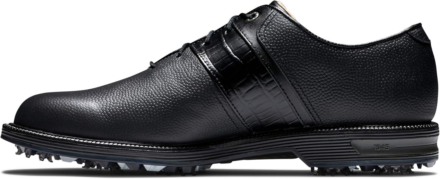 Мужские гольф-ботинки FootJoy серии Premiere Packard прошлого сезона, бело-черные, размер 10,5, черный — фото 2
