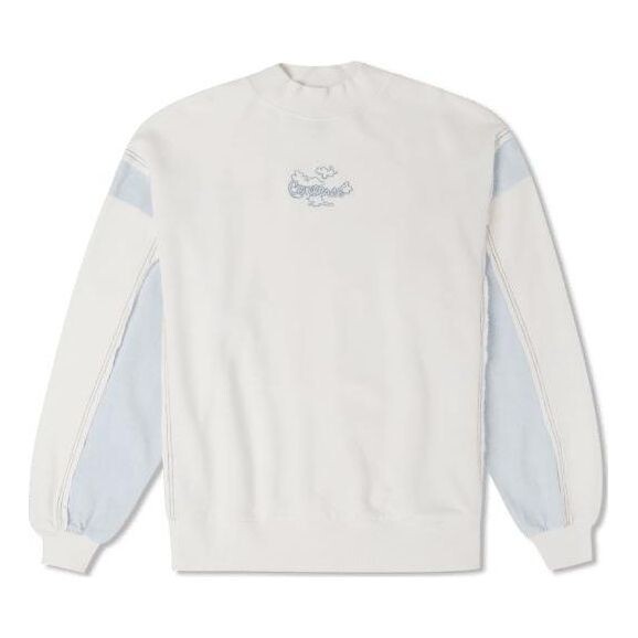 

Свитер denim patchwork crew sweatshirt 'white' Converse, белый