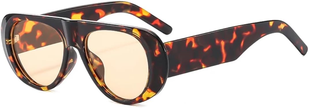 

Солнцезащитные очки для мужчин и женщин - защита UV400 - сине-зеленые широкие дужки, градиентные линзы, для занятий спортом на открытом воздухе и вождения DSVIGF, Leopard Champagne