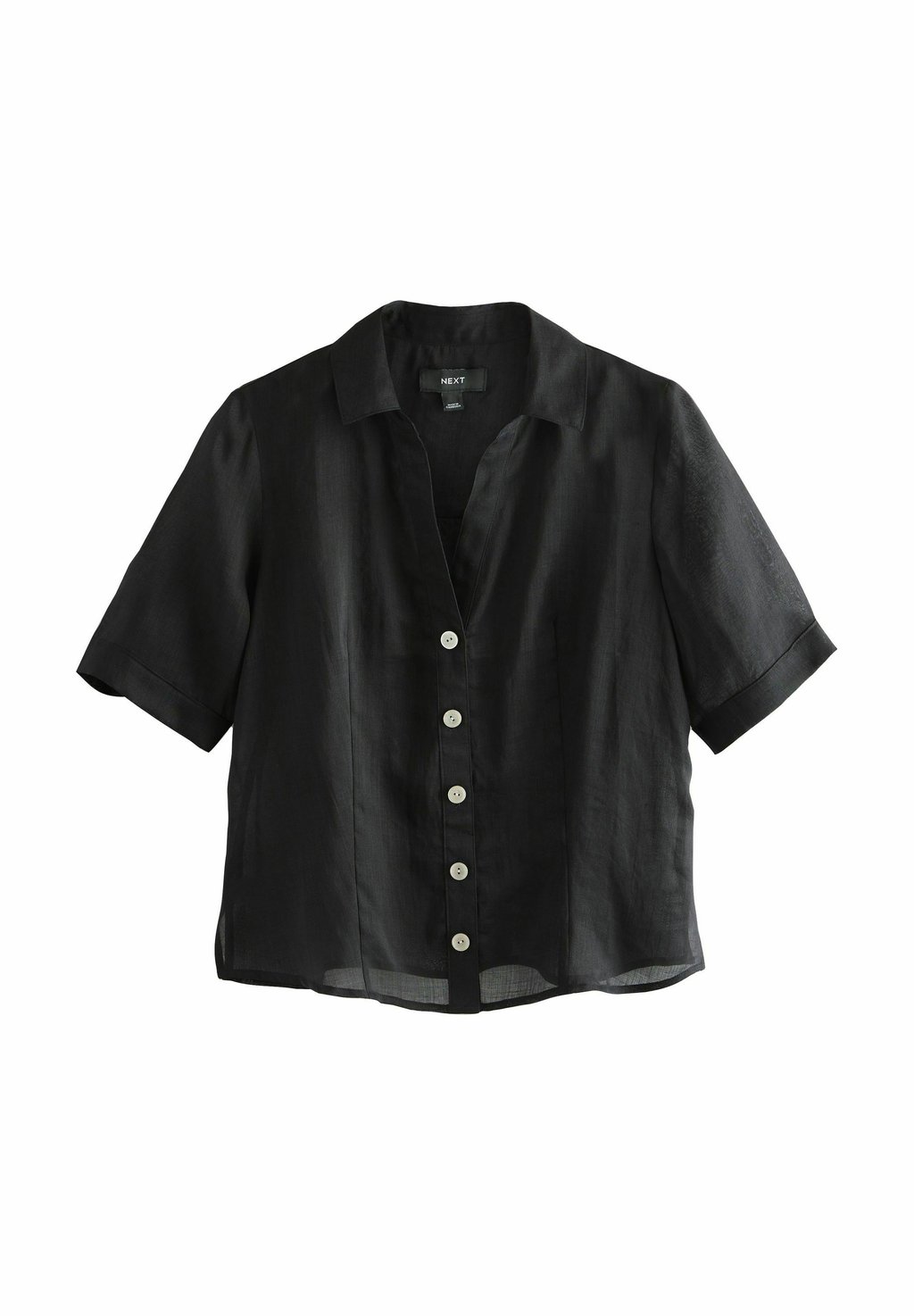 

Блузка на пуговицах REGULAR FIT - SHORT SLEEVE Next, черный