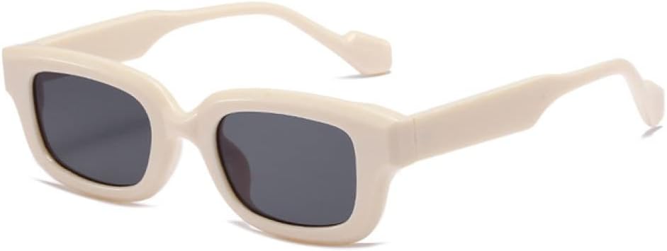 

Солнцезащитные очки в стиле ретро 2027 года, маленькие прямоугольные, для женщин, конфетные цвета, оттенки, защита от УФ-излучения UV400, квадратные, для мужчин MTZJH, Beige Grey