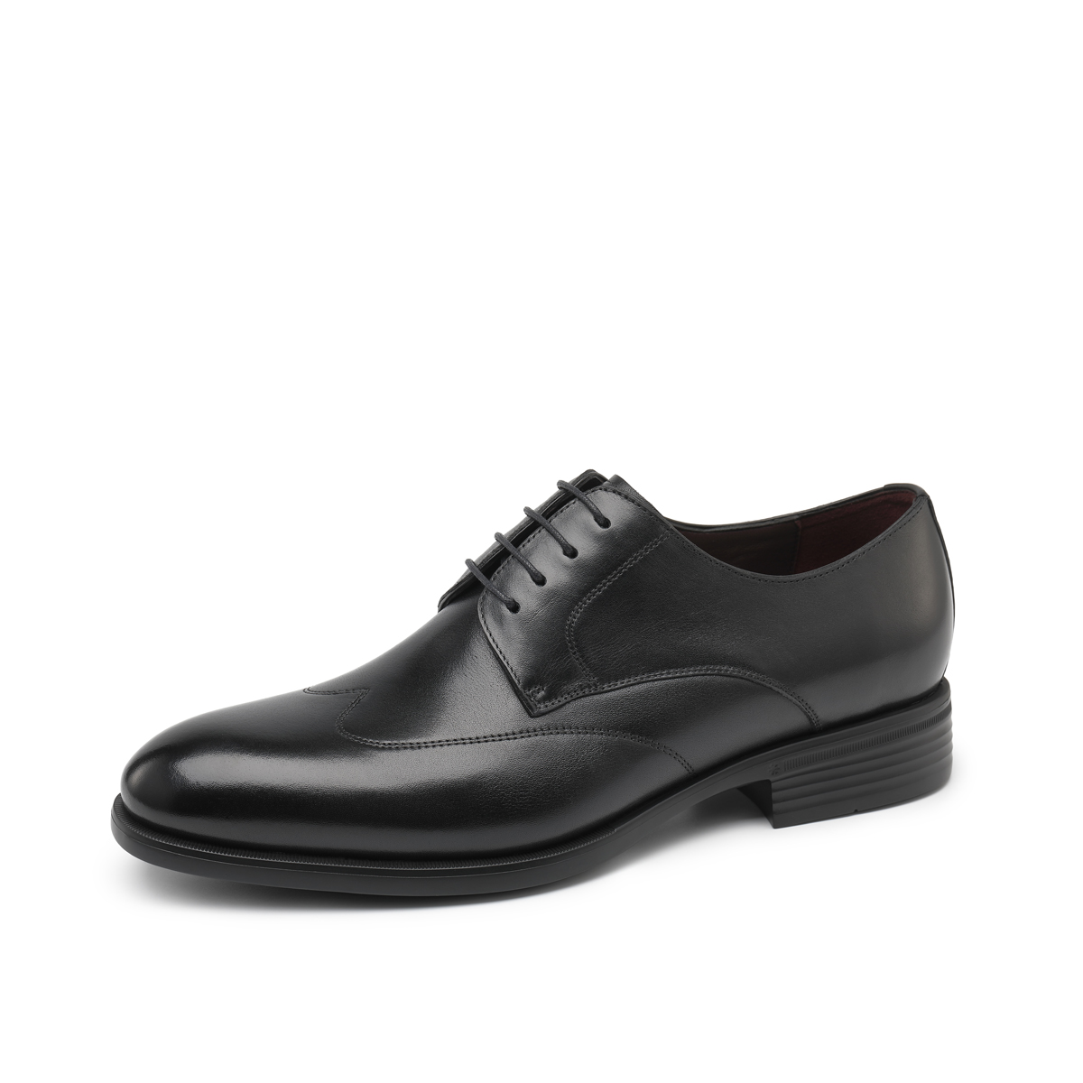 CHRISDIEN DENY Черные классические туфли мужские с крокодиловым принтом, цвет [Crocodile Pattern Box]Black — фото 4