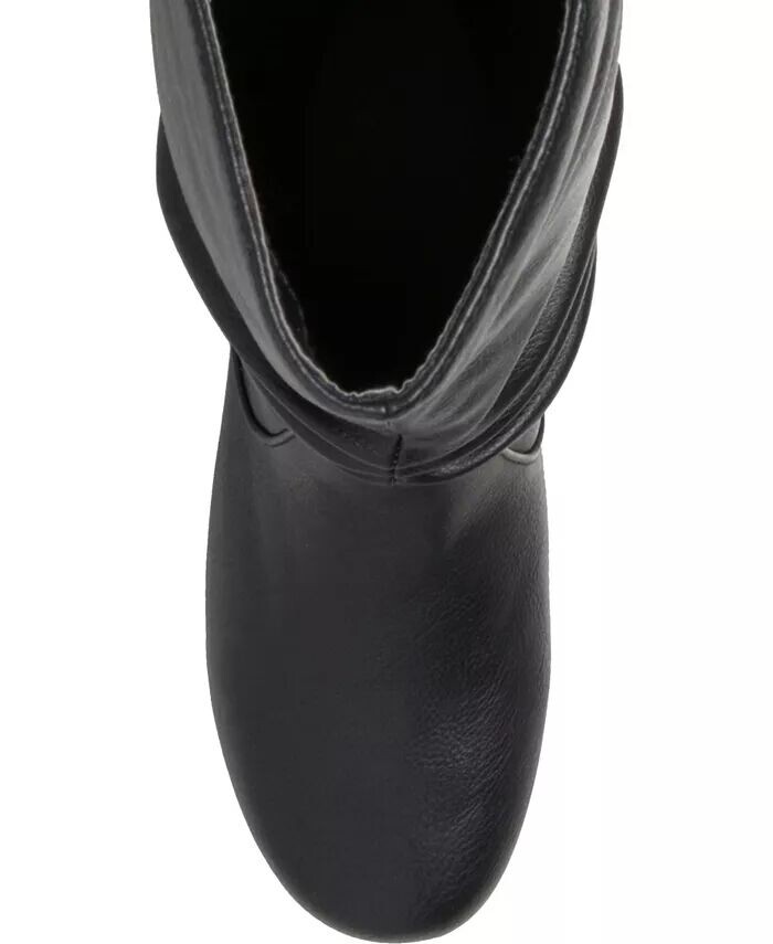 Женские сапоги Jayne Wide Calf Slouchy выше колена Journee Collection, черный — фото 4