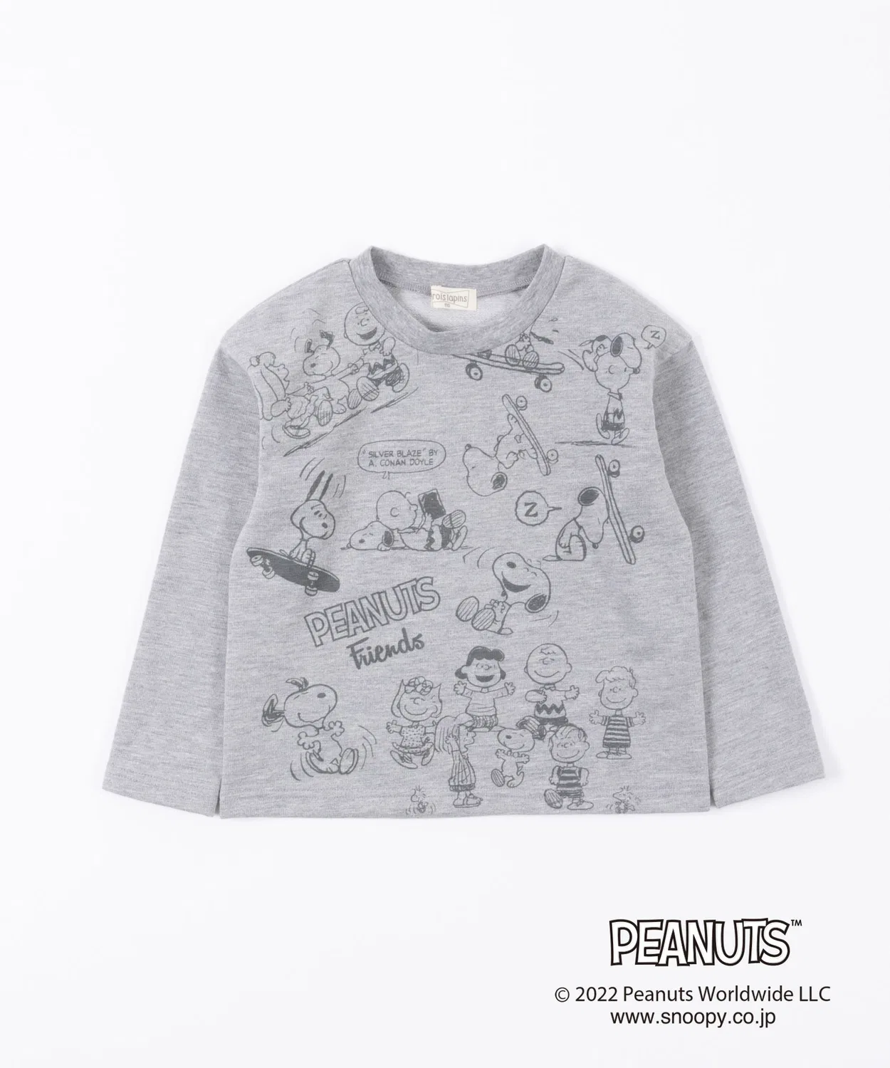 Толстовка детская Snoopy мини-футер бренда triois lapins, 100-130 см, серый меланж