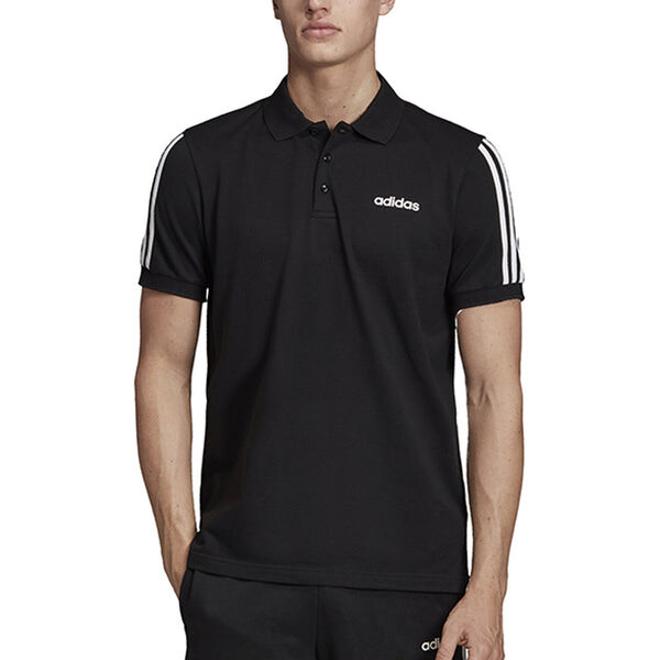 Футболка casual sports breathable short sleeve polo shirt black Adidas, черный — фото 3