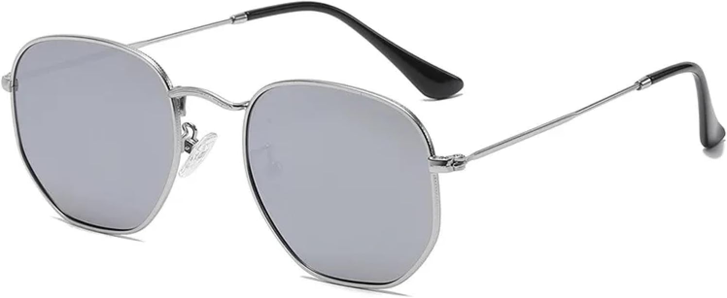 

Солнцезащитные очки с защитой UV400 | Металлическая оправа, линзы конфетного цвета | Для женщин и мужчин, для занятий спортом на открытом воздухе и вождения DSVIGF, Silvery C15