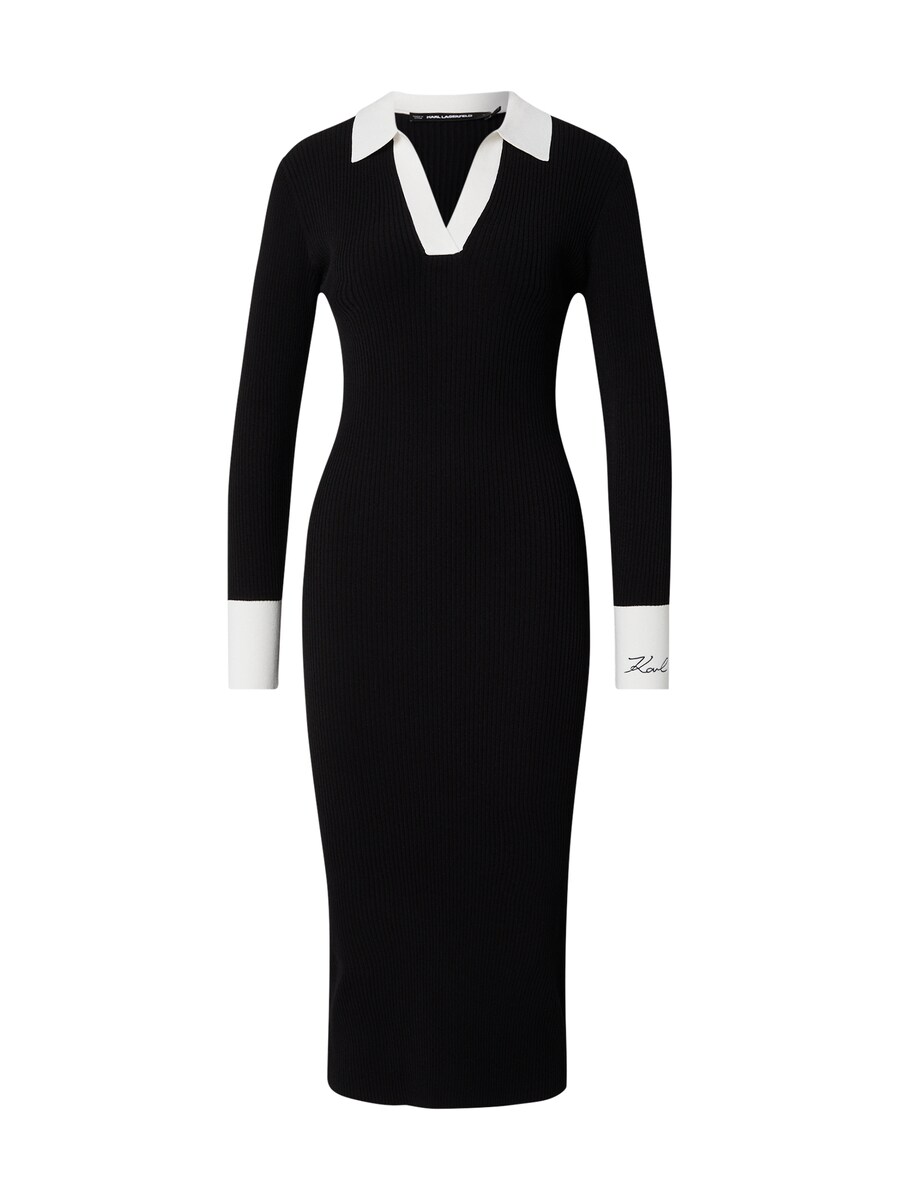 

Вязаное платье Karl Lagerfeld Knitted dress Essential, черный