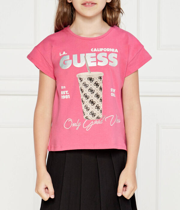 

Футболка Guess Regular Fit, розовый