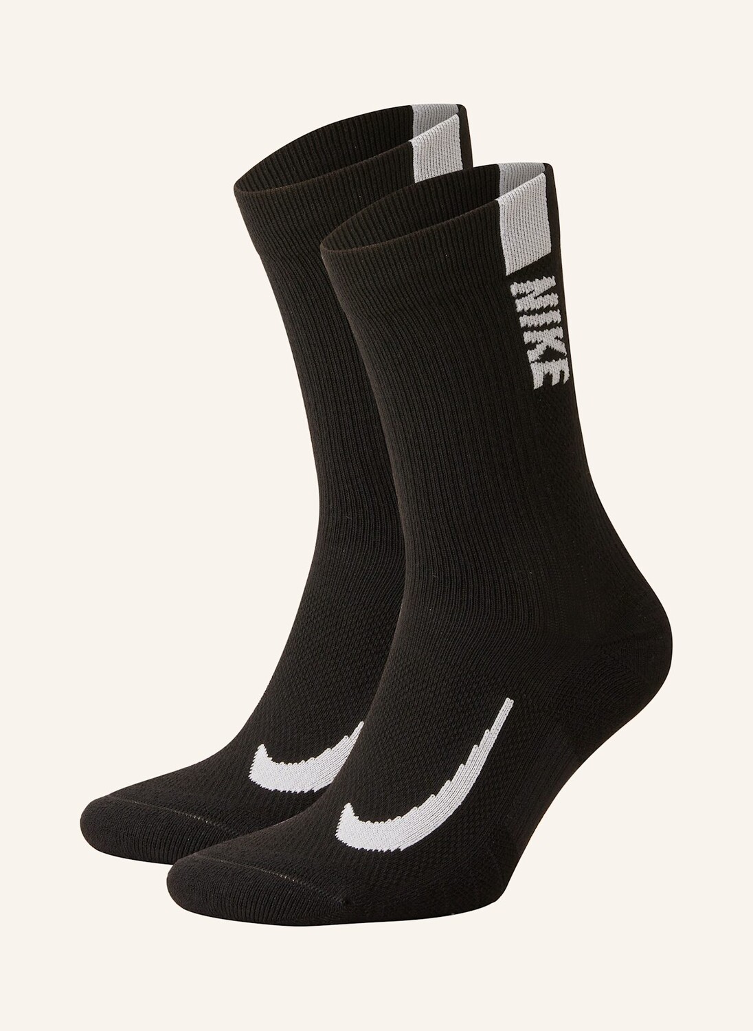 

Пакет из 2 носков для бега с множителем Nike, черный