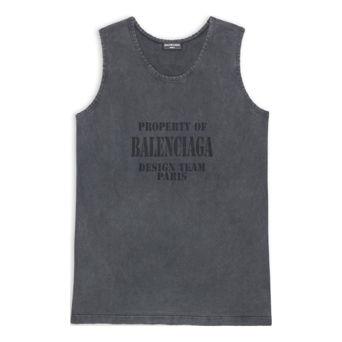 

Топ Balenciaga Property Loose Tank Top 'Washed Black' 697880TMVI11055, черный