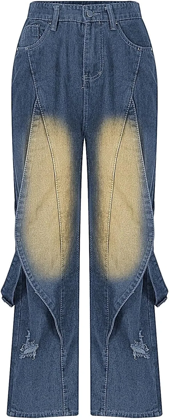 Женские джинсы Wide Leg Cargo Plus Size Vintage — фото 3