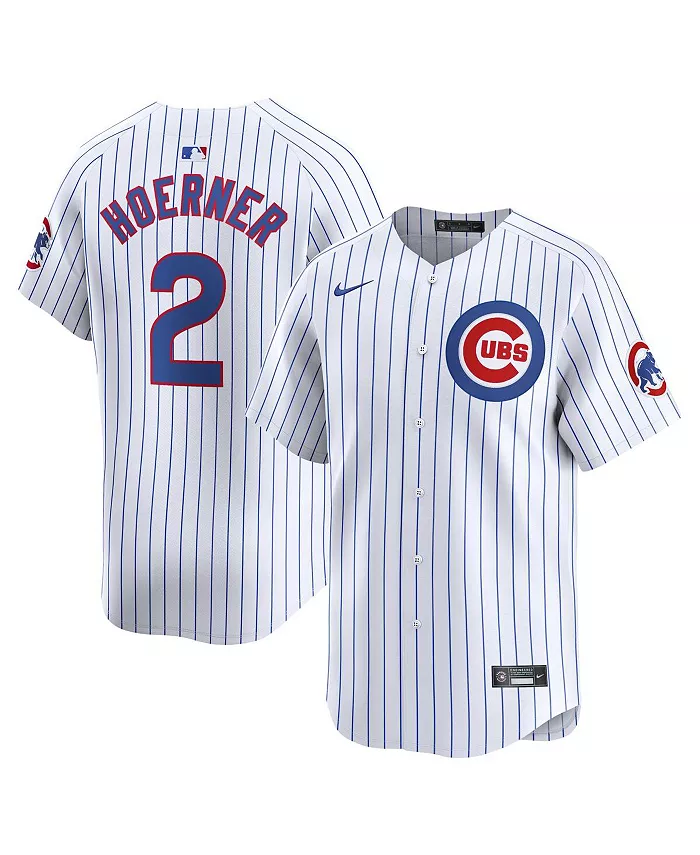 

Мужская белая домашняя лимитированная джерси игрока Chicago Cubs Nico Hoerner Nike